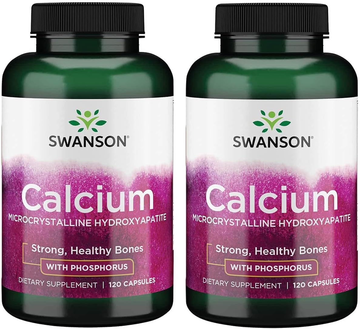 2 Pack Swanson Boneology Superior Form Calcium Capsules 167mg - 120 Count