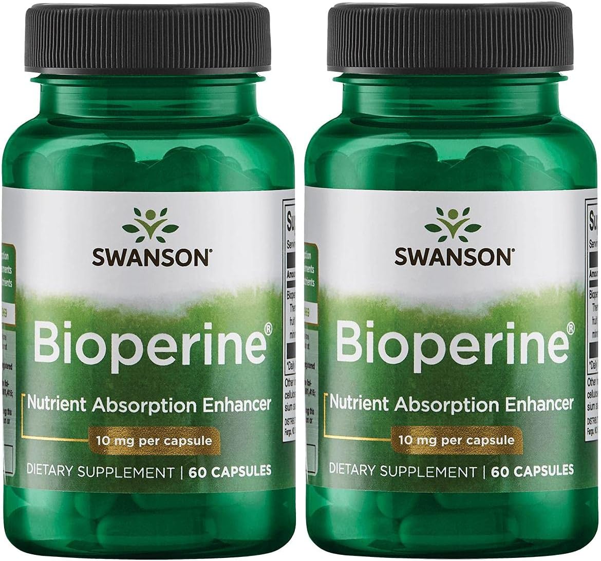 2 Pack Swanson Ultra Bioperine 10 mg 60 Capsules - Increase Nutrient Absorption