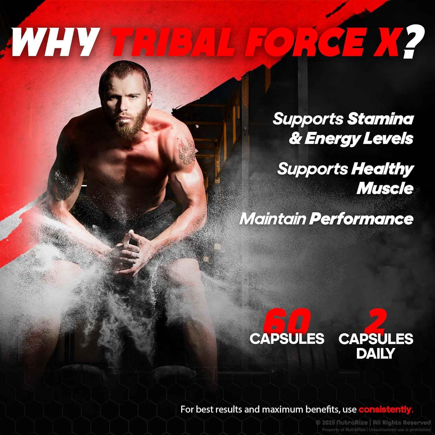 (2 Pack) Tribal Force X Capsules, TribalForceXL Max Performance Support For Men, TribalForce X All Natural Pills, TribalForces XXL Male Formula for Lasting Energy, TribalForces X Review (120 Capsules)