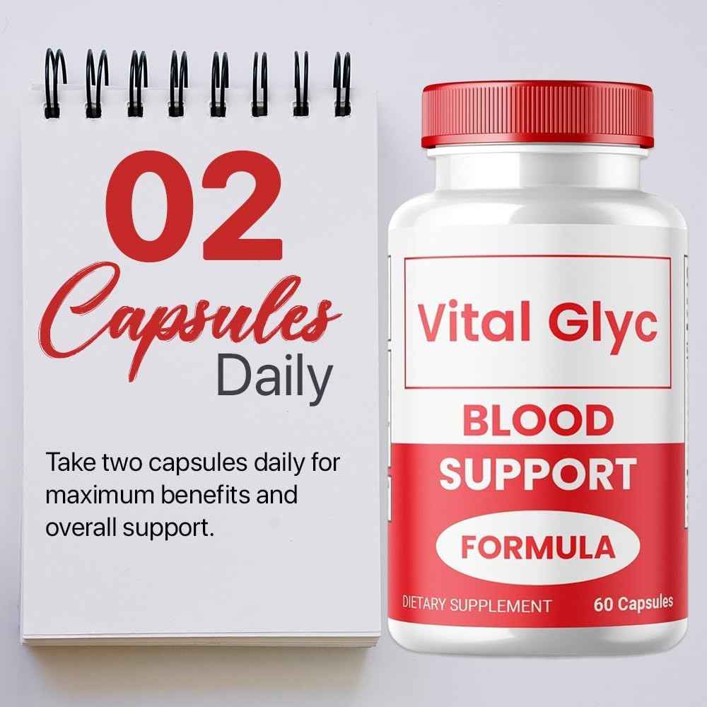 (2 Pack) Vital Glyc Capsules - Official Blood Support Formula, Vital Glyc Blood Vessel Cleaner, Vital Glyc Glyco Optimizer Pills, Supports Overall Health & Wellness, Vital Glyc Powder (120 Capsules)
