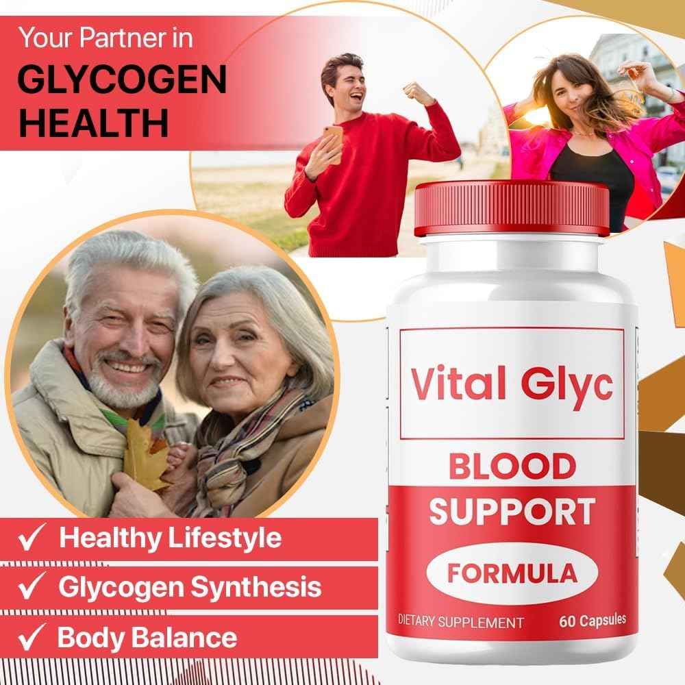 (2 Pack) Vital Glyc Capsules - Official Blood Support Formula, Vital Glyc Blood Vessel Cleaner, Vital Glyc Glyco Optimizer Pills, Supports Overall Health & Wellness, Vital Glyc Powder (120 Capsules)