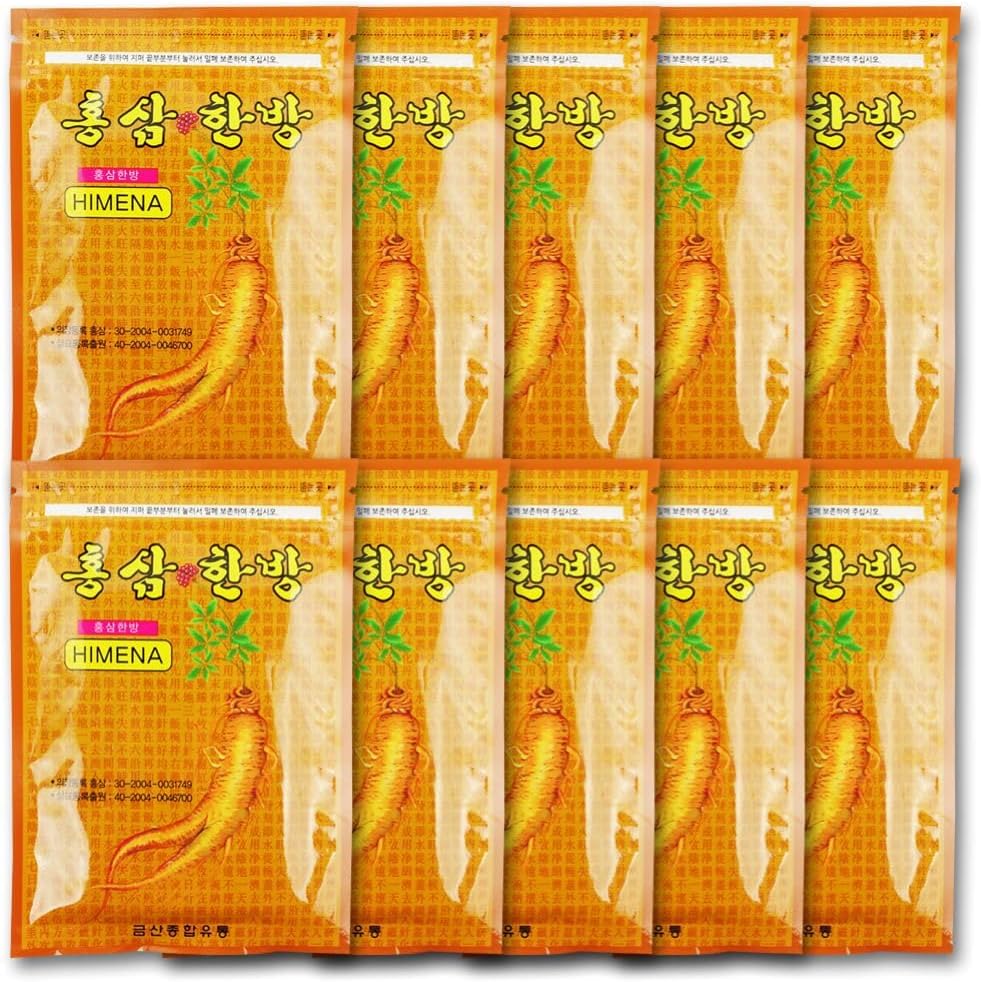 2 Packs of 40 HIMENA Red Ginseng Herbal Patches for Natural Relief