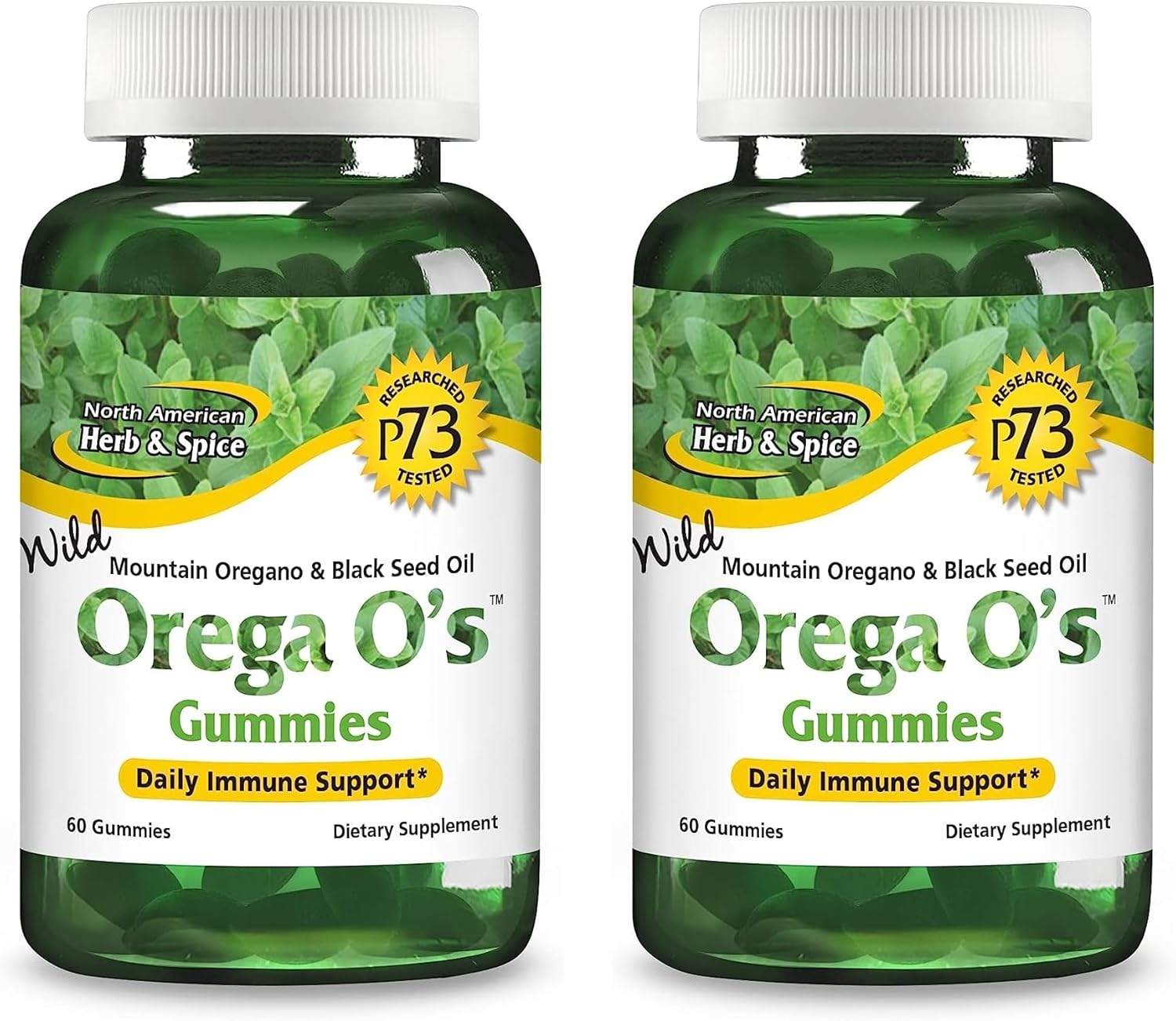 2 Packs of North American Herb & Spice Orega O’s Gummies - 60 Servings Each - Immune Support with Wild Mountain Oregano & Black Seed Oil - Non-GMO
