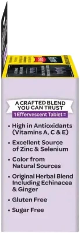 2 Packs of Pharmapacks Elderberry Extract + Vitamin C 1000mg Effervescent Tablets - Gluten-Free Immune Support with Vitamins A C E, ZINC & Selenium