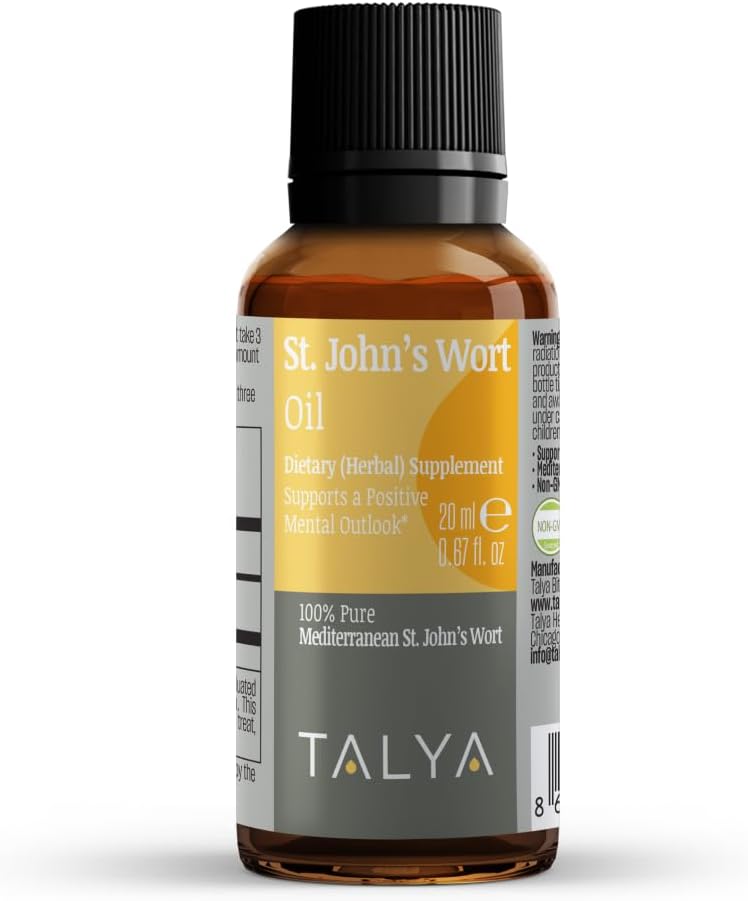 20 ML TALYA St. John's Wort Oil for Emotional Balance and Skin Care - Macerated Extraction - Dietary Supplement for Face, Body, Hair, and Massage