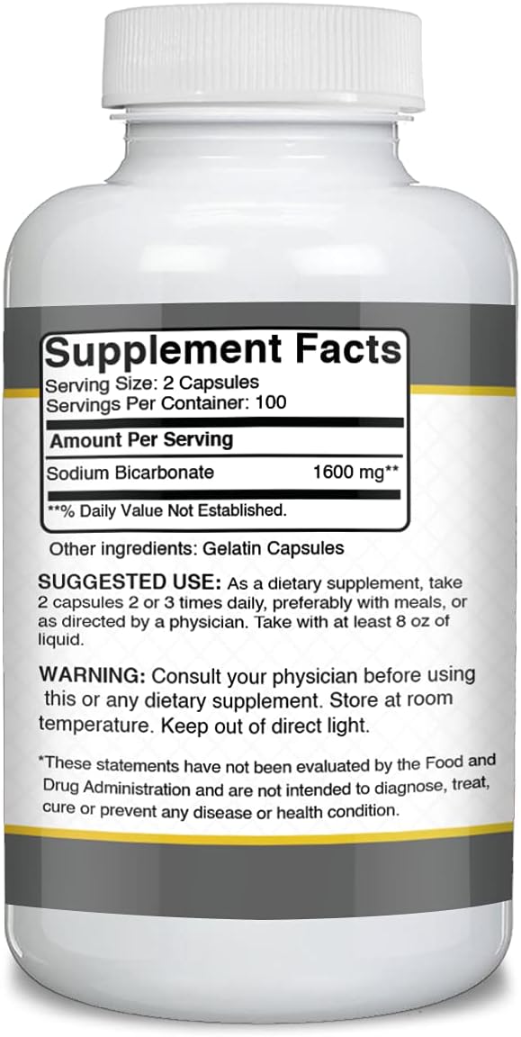 200-Count Pharmacy Grade Baking Soda Capsules - Knock Off Brand