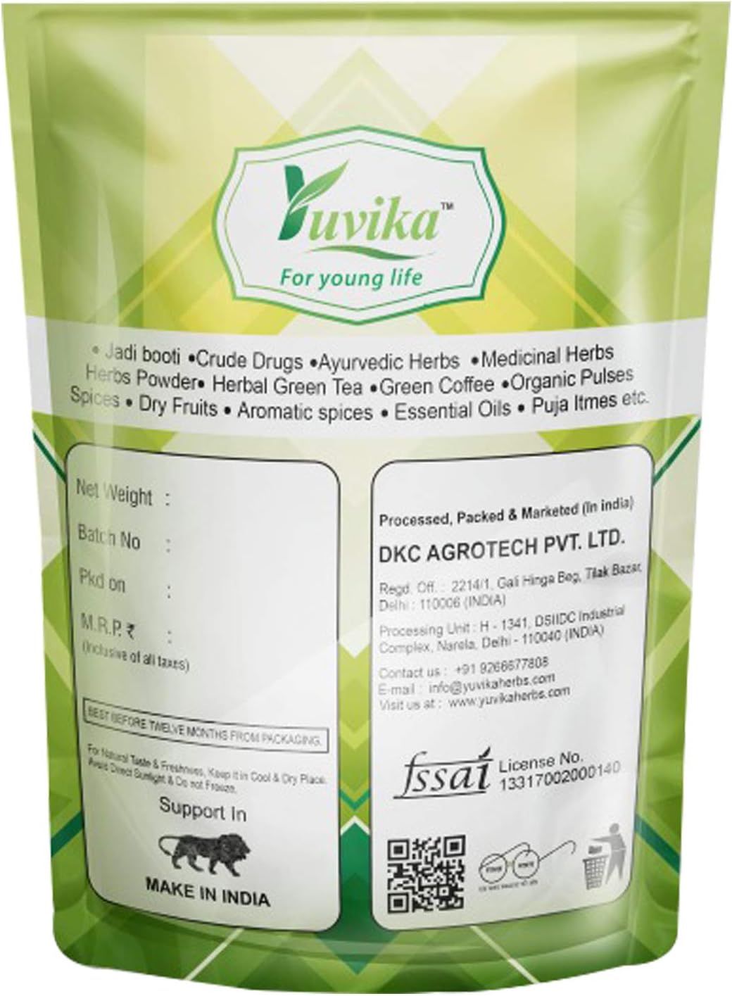 200g YUVIKA Vidharikand Safed | Bidharkand Safed - Indian Kudzu - Pueraria Tuberosa Root Powder