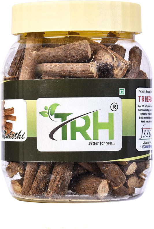 200gm TRH Mulethi Root Stick for Body, Skin, and Hair - Glycyrrhiza Glabra Supplement for Wellness