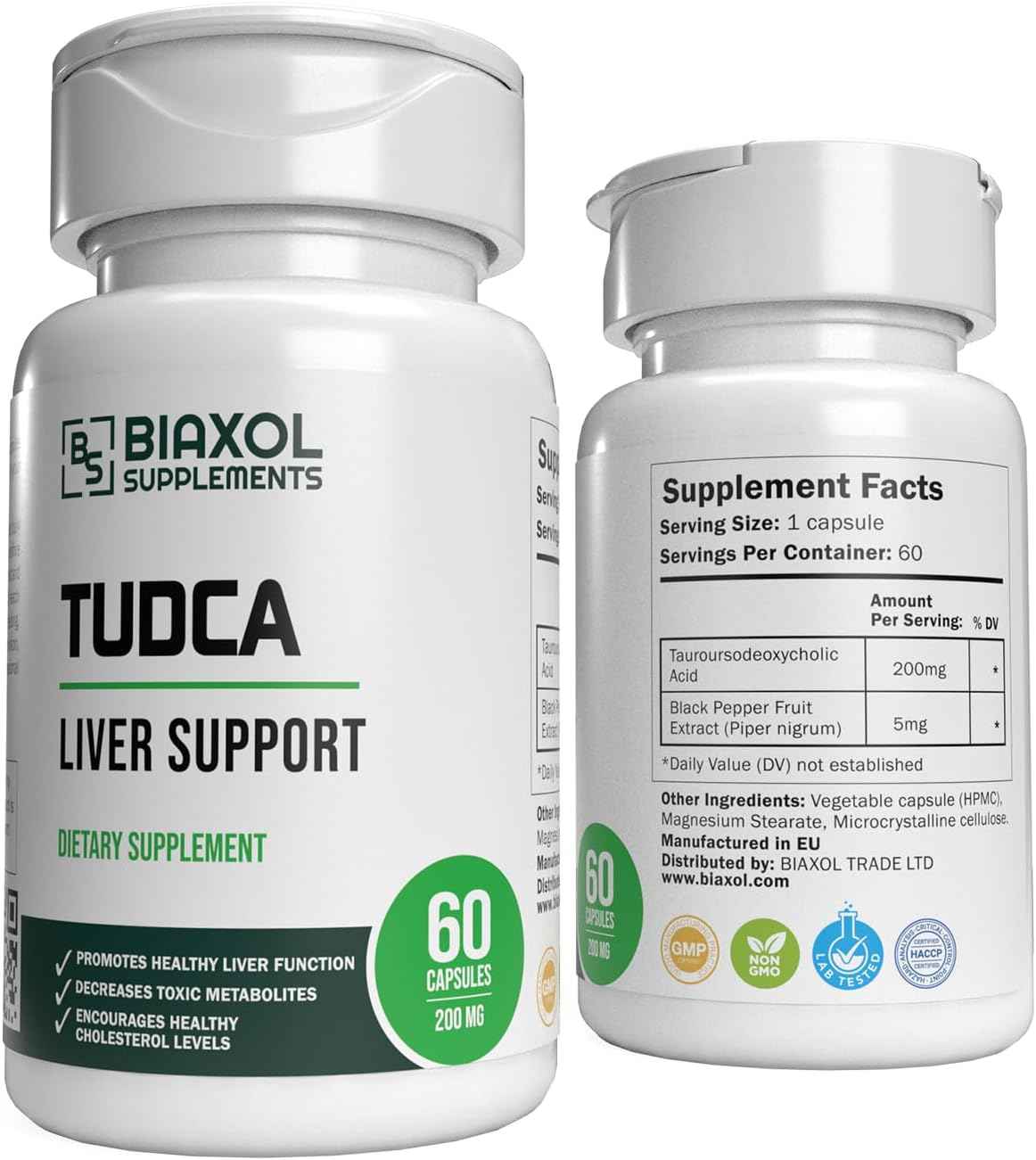 2024 Best TUDCA (Tauroursodeoxycholic Acid) | Liver Health | Lab Tested | 60 Capsules