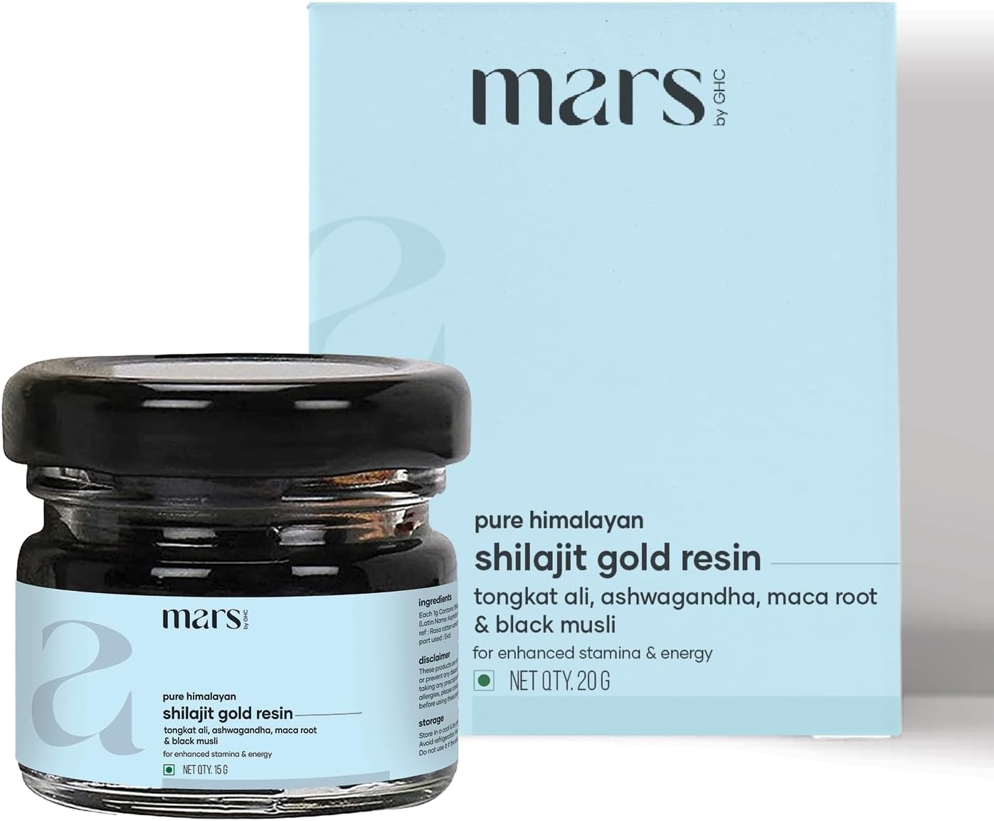 20g GHC Pure Himalayan Shilajit Gold Resin with Surgemax - Organic Shilajit from Himalayas