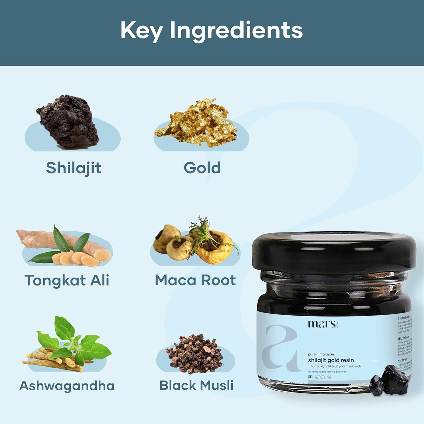 20g GHC Pure Himalayan Shilajit Gold Resin with Surgemax - Organic Shilajit from Himalayas