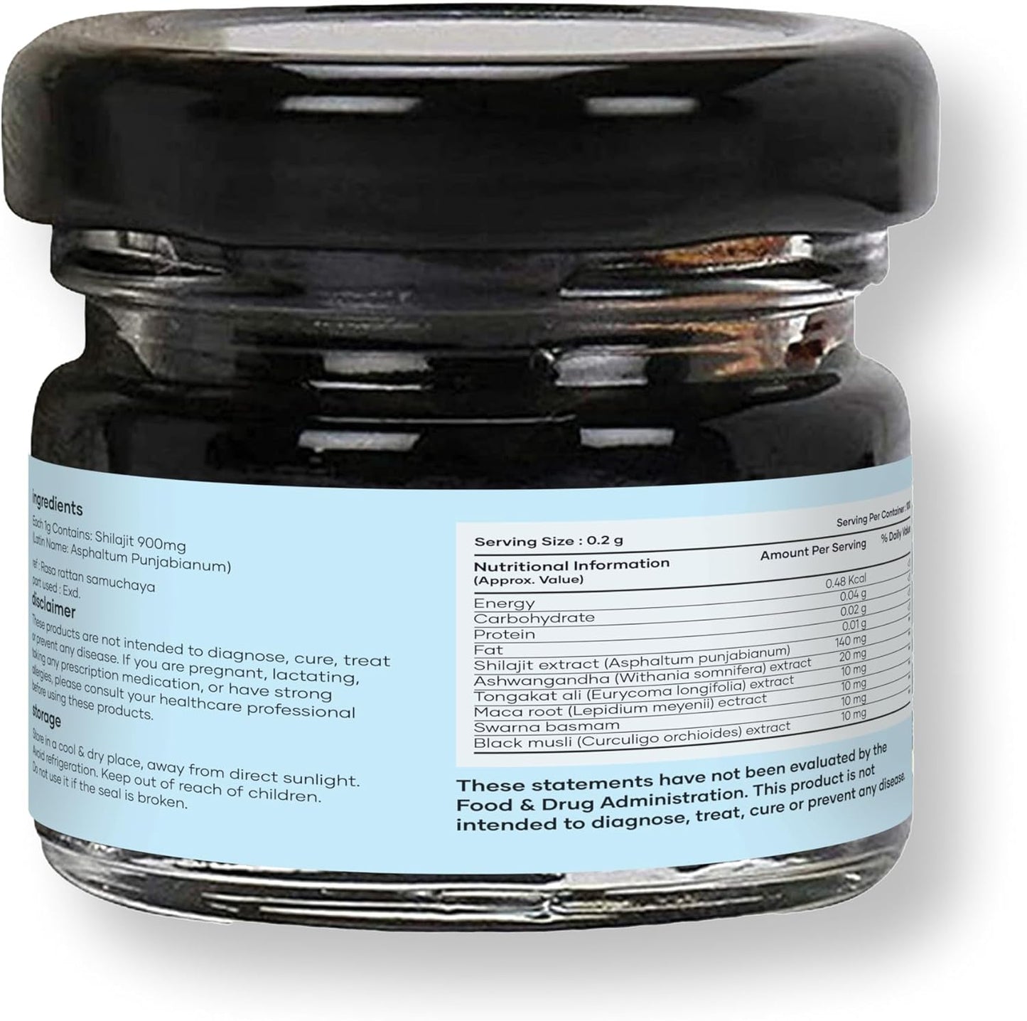 20g GHC Pure Himalayan Shilajit Gold Resin with Surgemax - Organic Shilajit from Himalayas