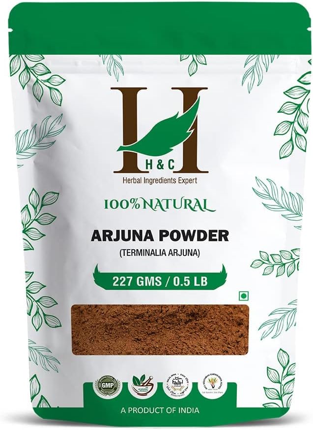 227g Organic Arjuna Bark Powder for Heart Health - All-Natural ATS Formula