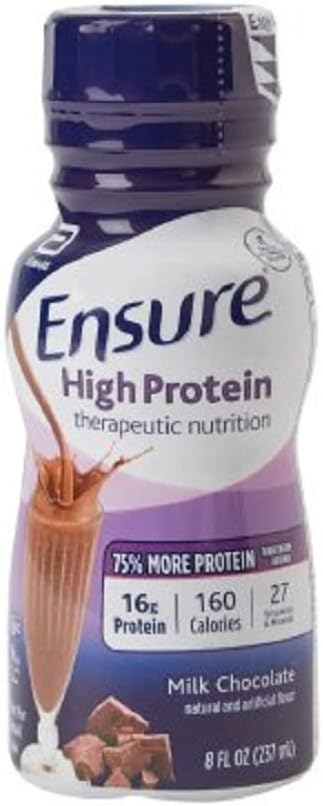 24 Count Ensure Active High Protein Nutrition Shake, Milk Chocolate, 8 oz - Boost Energy & Muscle Recovery