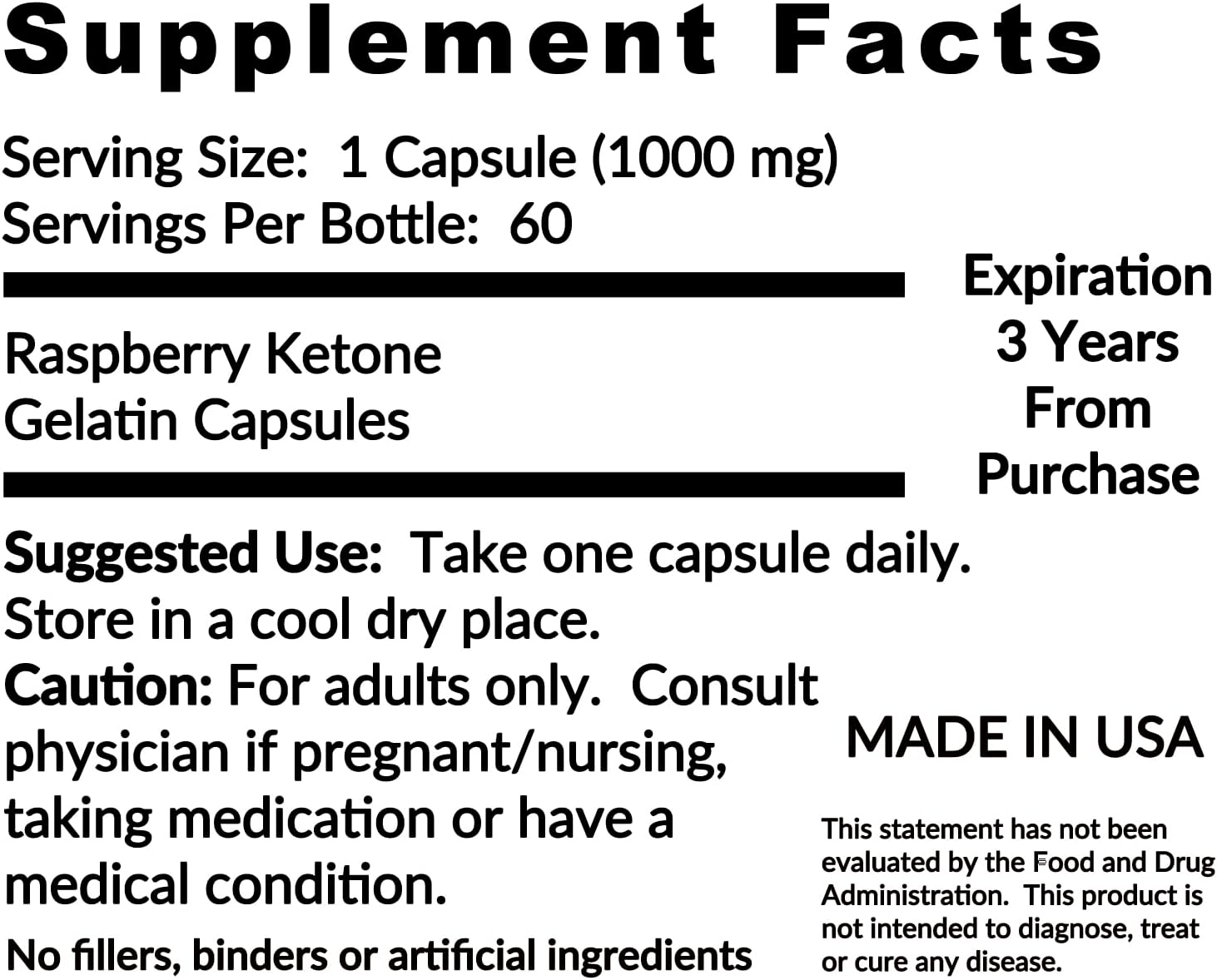 240 Capsules of Heaven's Gate Raspberry Ketone - 1000mg All-Natural Supplement, Non-GMO, 8 Month Supply for Active Lifestyle