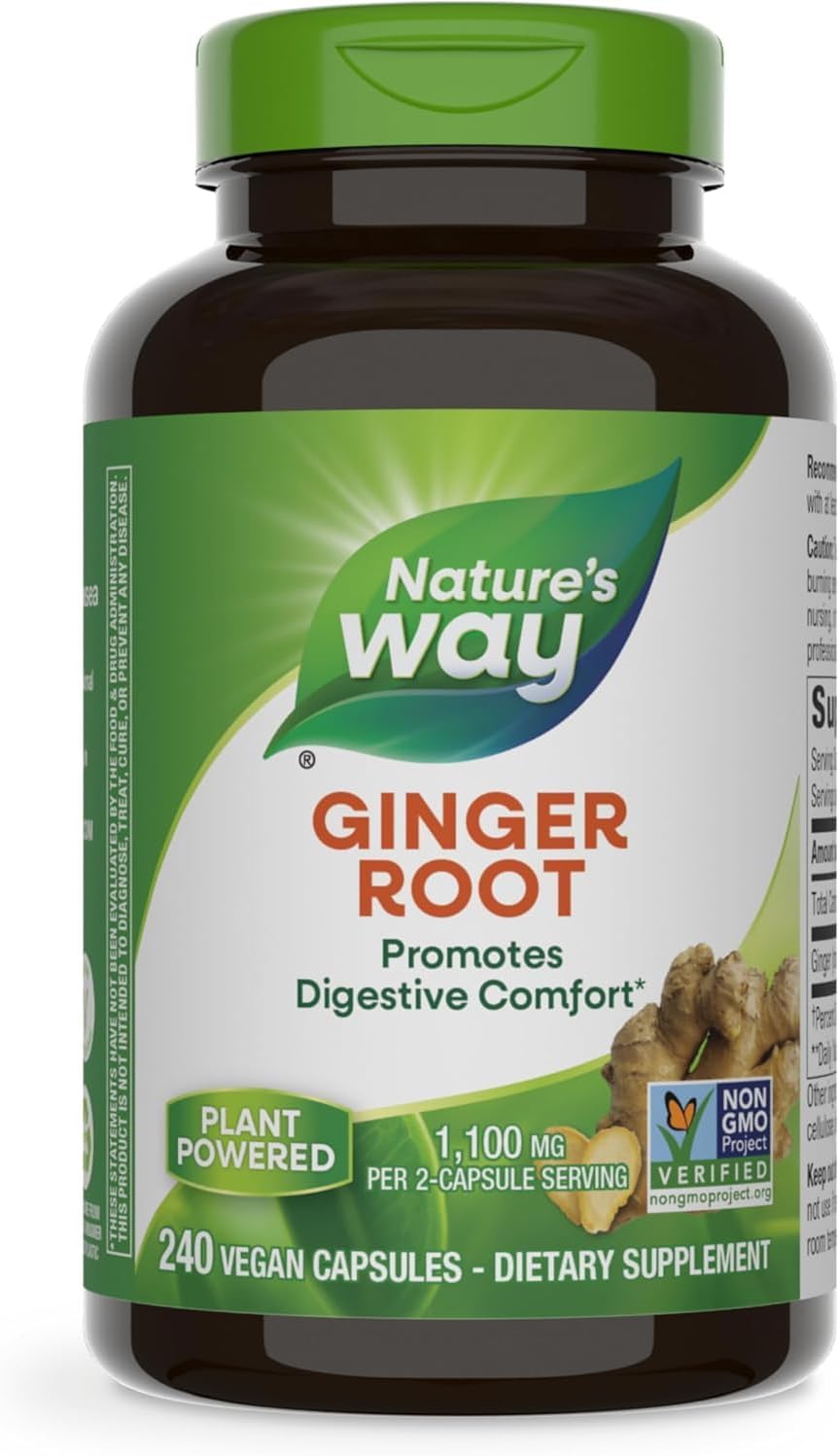 240 Capsules of Natrue Mad Ginger Root for Digestive Comfort - Compatible with Nature's Way