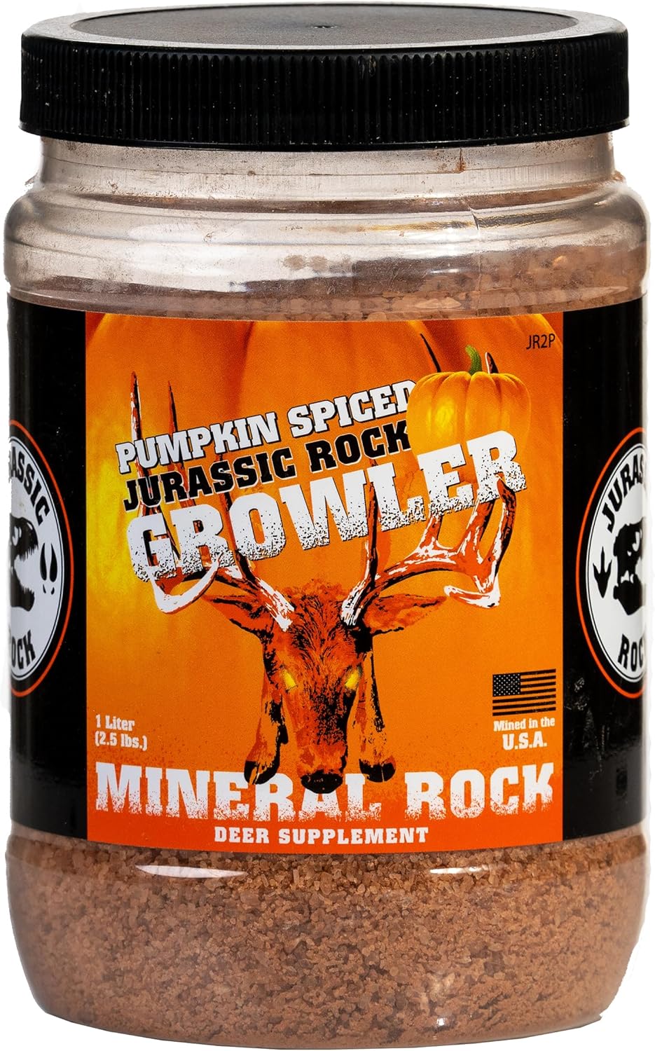 2.5 lb Growler of Jurassic Rock Crushed Mineral Rock/Salt Lick with Pumpkin Spice Flavor for Deer and Wildlife