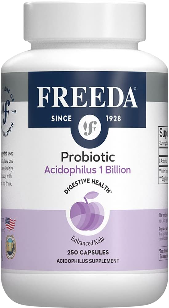 250 Capsules Acidophilus Probiotic Supplement for Women & Men - 1 Billion CFU Lactobacillus Acidophilus Probiotics - Supports Digestive & Gut Health - Women's Probiotics Formula
