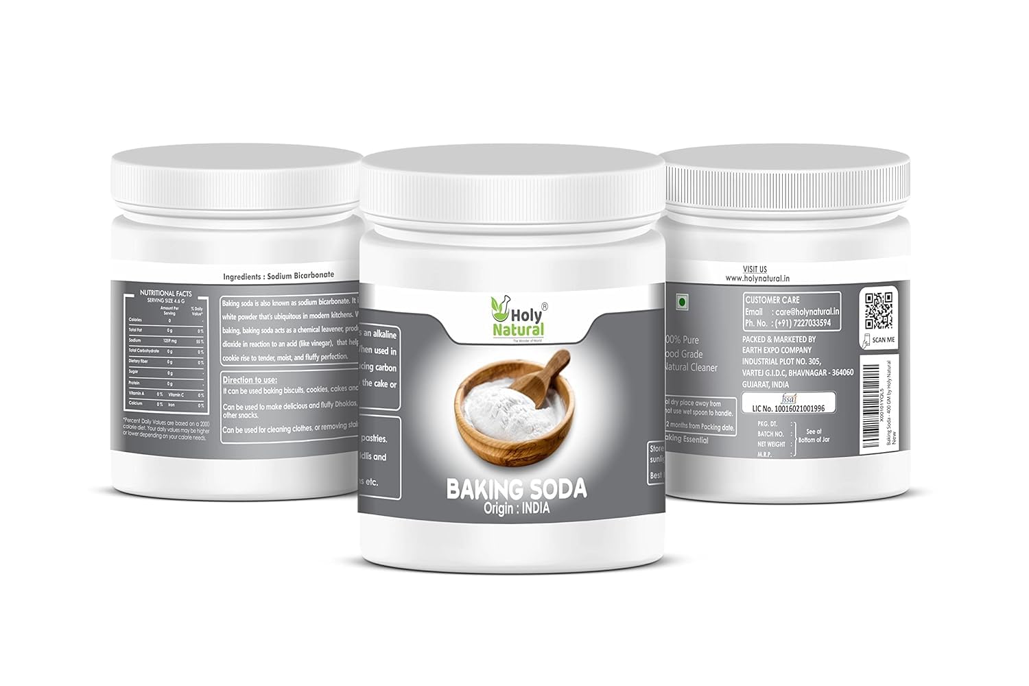 250 gm Food Grade Sodium Bicarbonate Baking Soda - Natural & Versatile for Cooking, Baking, and Cleaning