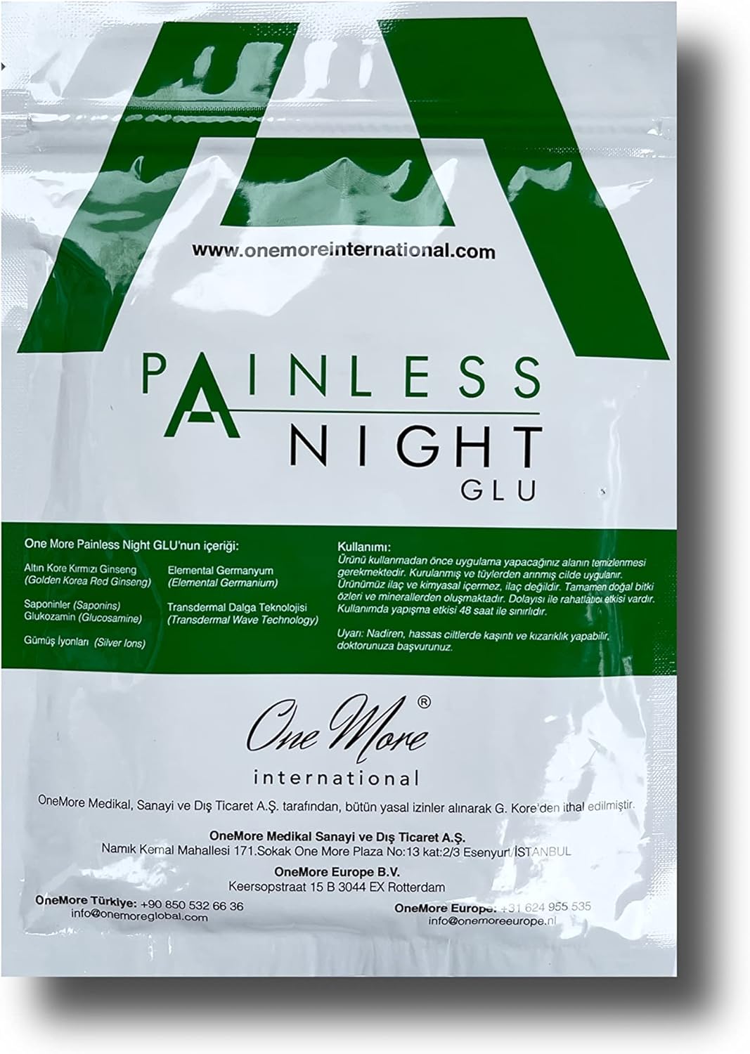 25pc Pack of Original Painless Night Glue with Korean Red Ginseng for Joint Pain Relief