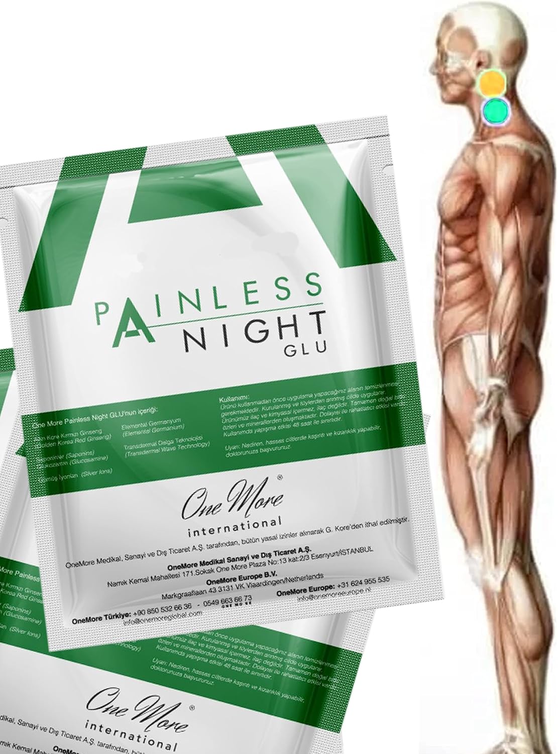 25pc Pack of Original Painless Night Glue with Korean Red Ginseng for Joint Pain Relief