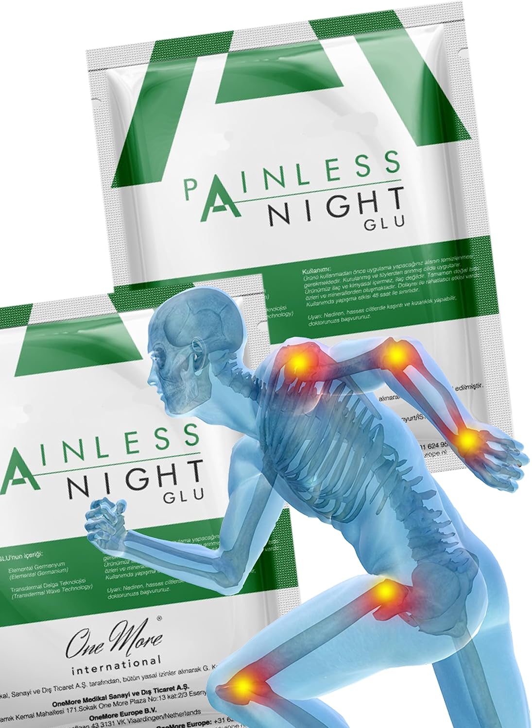 25pc Pack of Original Painless Night Glue with Korean Red Ginseng for Joint Pain Relief