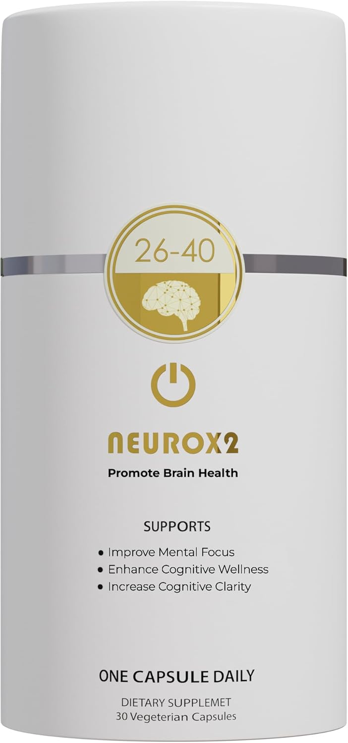 26-40 Age Group Brain Health Nootropic Supplement for Men & Women, 30 Count - Caffeine-Free, Gluten-Free, Soy-Free, Focus & Clarity Capsules for Mental Support