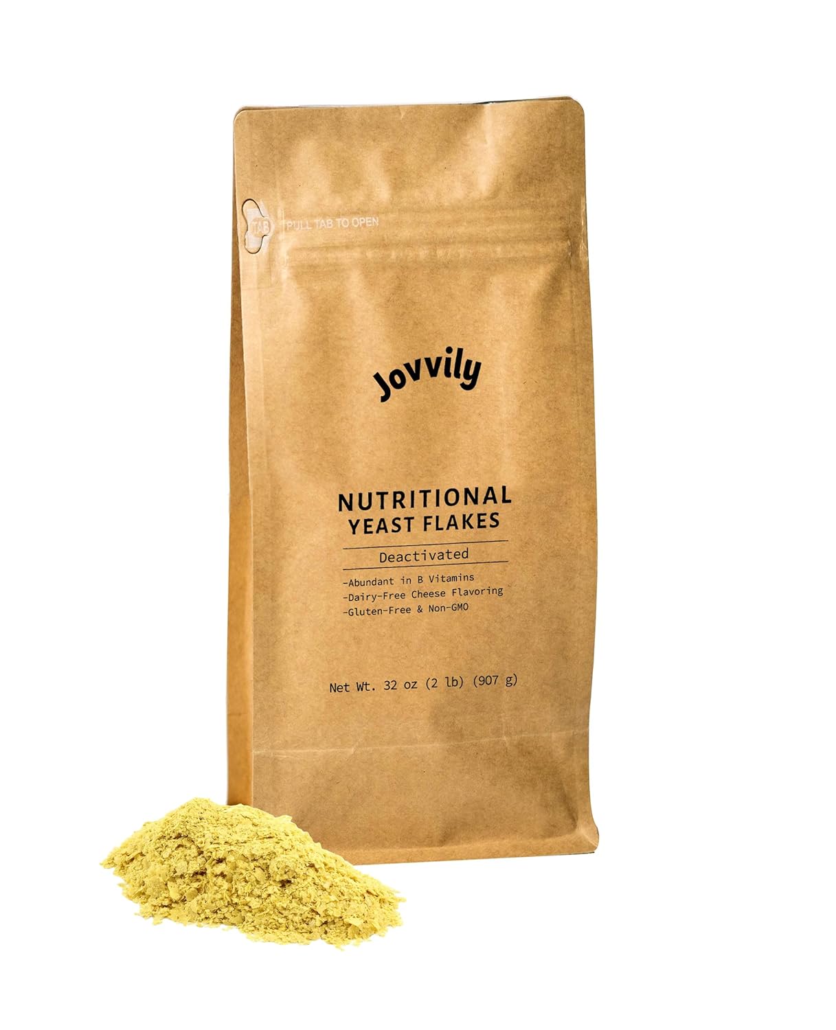 2lb Jovvily Nutritional Yeast Flakes for Popcorn, Soups, and Pastas - Premium Quality Dietary Supplement
