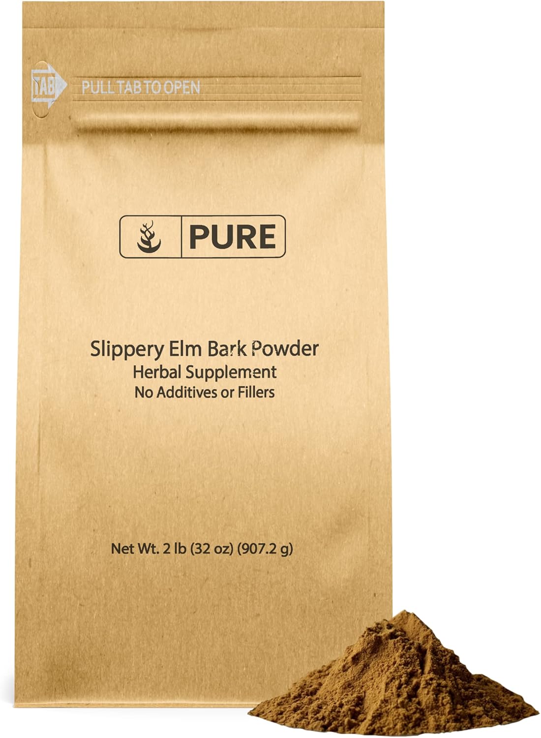 2lb Pure & Natural Slippery Elm Bark Powder - Vegan & Gluten-Free - Original Ingredients