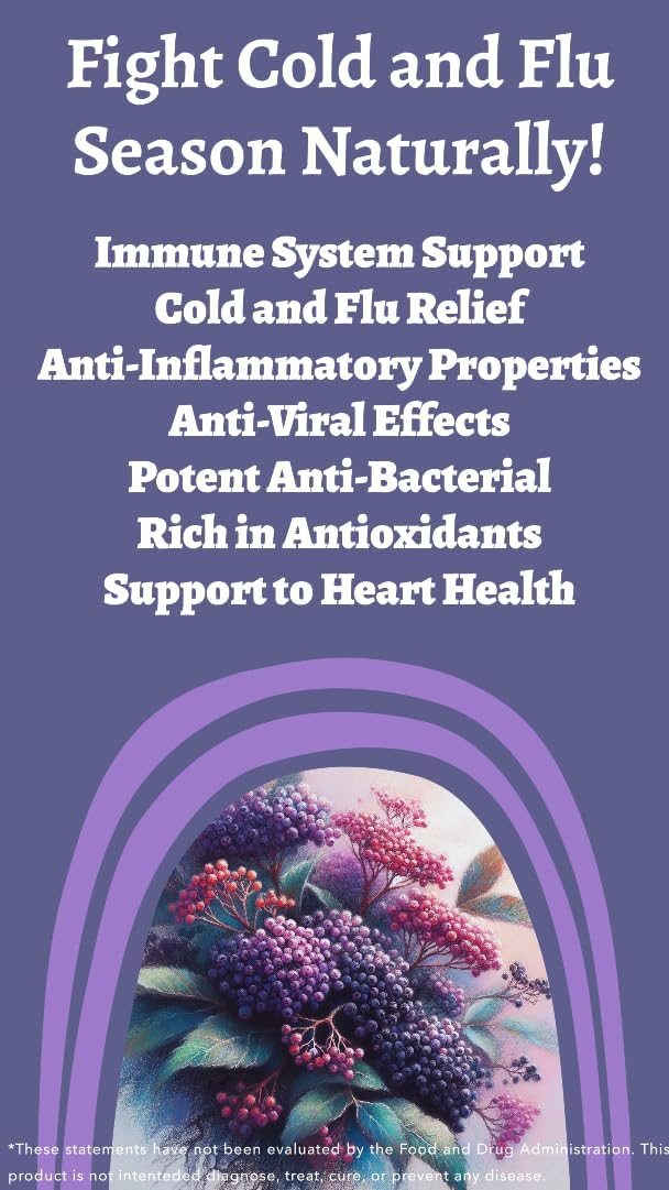 2oz Organic Non-GMO Elderberry Tincture from Gaia Farms - Winter Immune Support