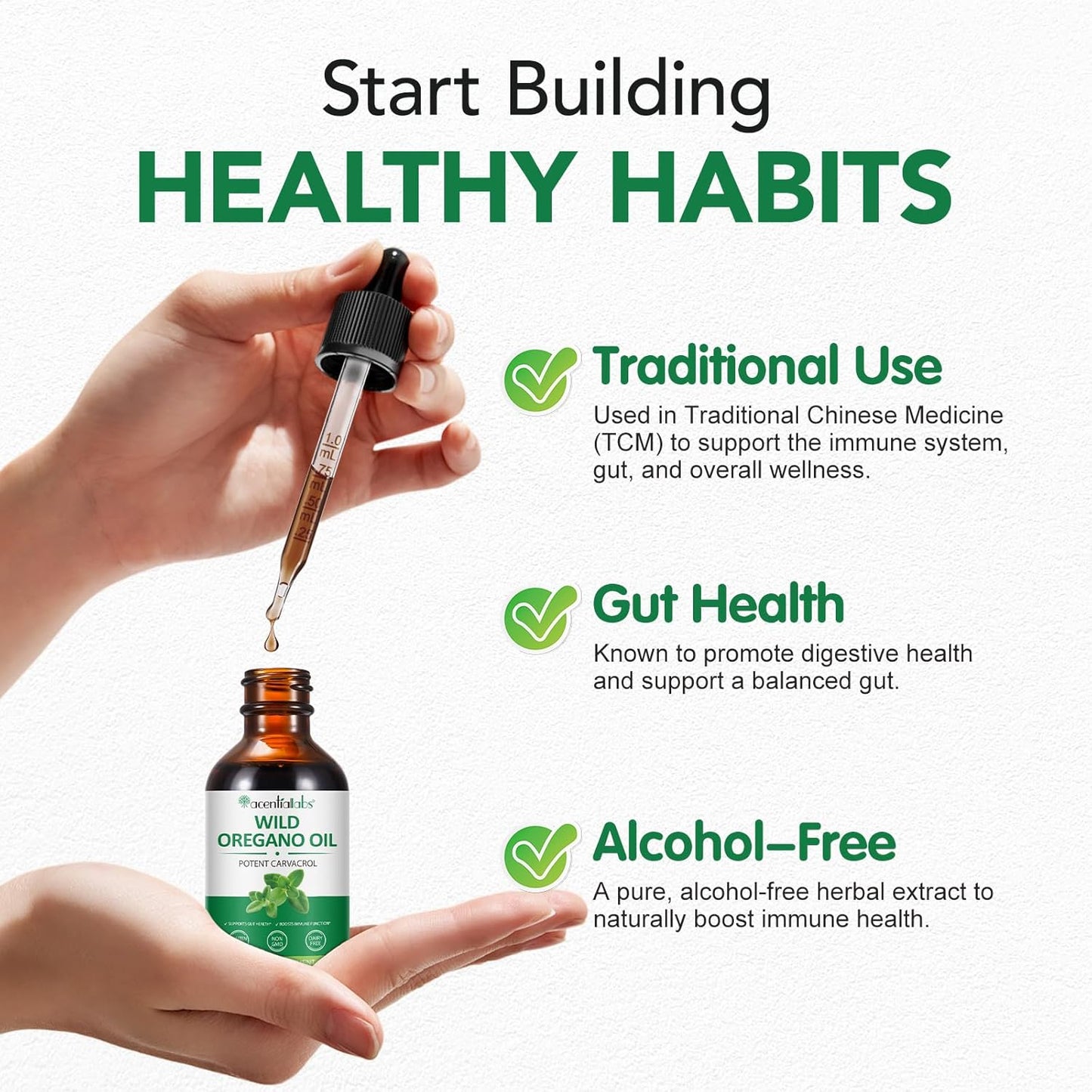 2PCS Wild Oregano Oil Liquid Drops for Immune and Digestive Health - Non-GMO and Gluten Free