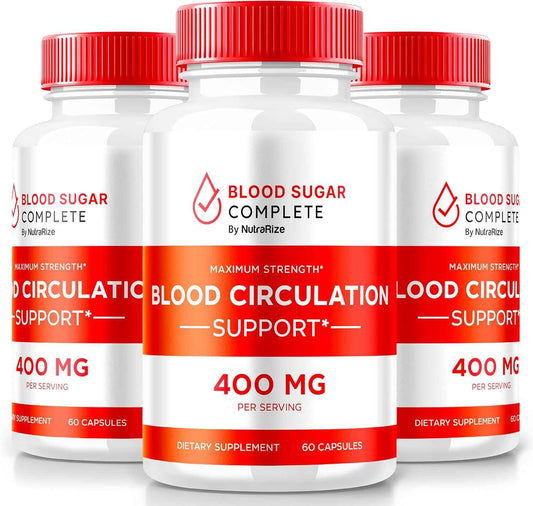 (3 Pack) Blood Sugar Complete Capsules - Natural Blood Support Optimizer - Includes Vitamin C, Cinnamon Powder, Prickly Pear Extract & Turmeric Root Powder (180 Capsules)