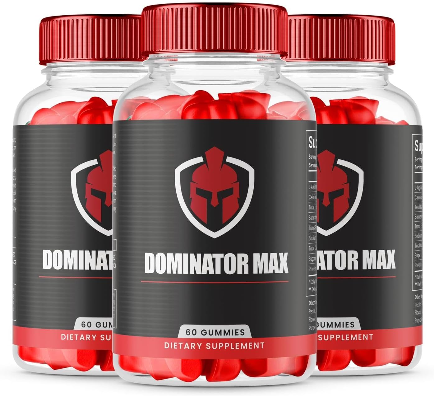 3 Pack Dominator Max Gummies: Advanced Formula for Max Performance - All Natural Extra Strength Supplement for Muscle Growth and Health Support