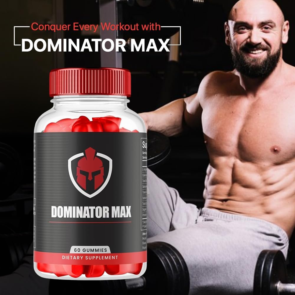 3 Pack Dominator Max Gummies: Advanced Formula for Max Performance - All Natural Extra Strength Supplement for Muscle Growth and Health Support