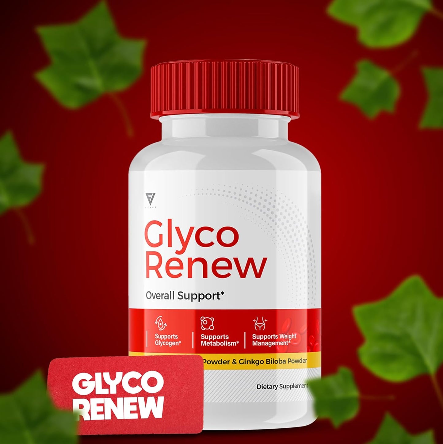 3 Pack Glyco Renew Blood Support Formula Supplement Pills - All Natural Capsules for Stable Levels - 180 Capsules