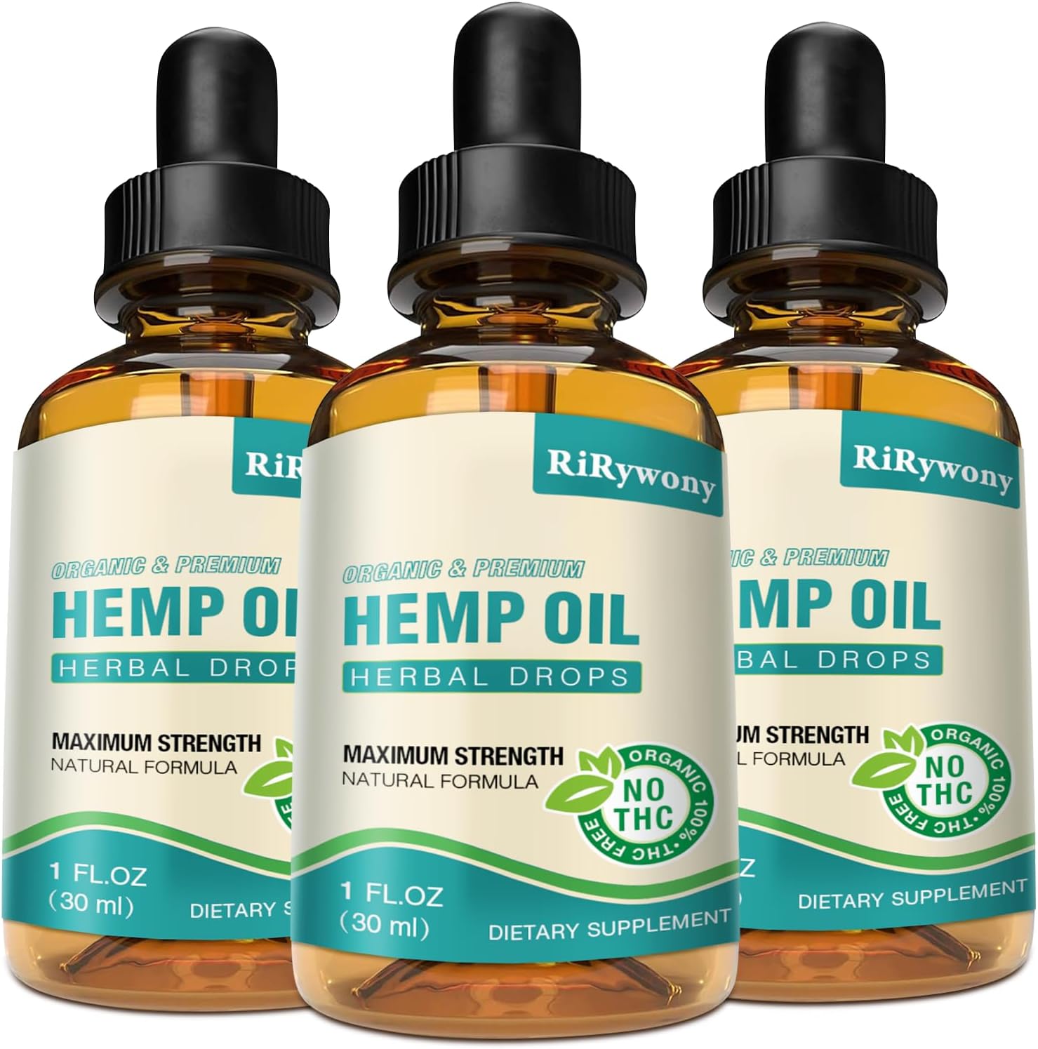 3-Pack High Potency Organic metabolism booster Oil Drops for Adults - Natural Relaxation & Good Mood - Maximum Strength Tincture with Vegan Ingredients