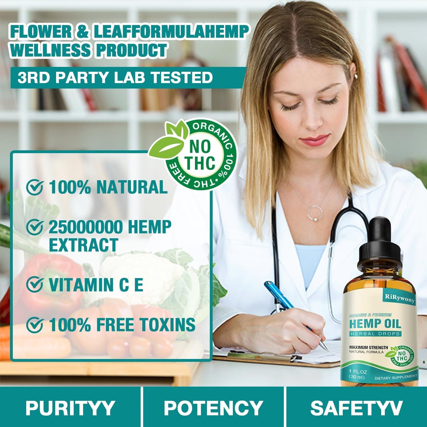 3-Pack High Potency Organic metabolism booster Oil Drops for Adults - Natural Relaxation & Good Mood - Maximum Strength Tincture with Vegan Ingredients