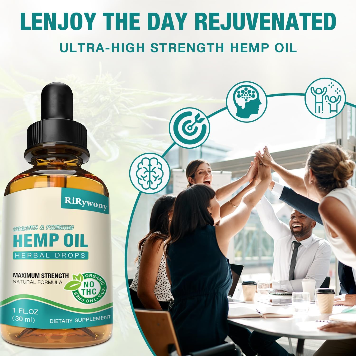 3-Pack High Potency Organic metabolism booster Oil Drops for Adults - Natural Relaxation & Good Mood - Maximum Strength Tincture with Vegan Ingredients