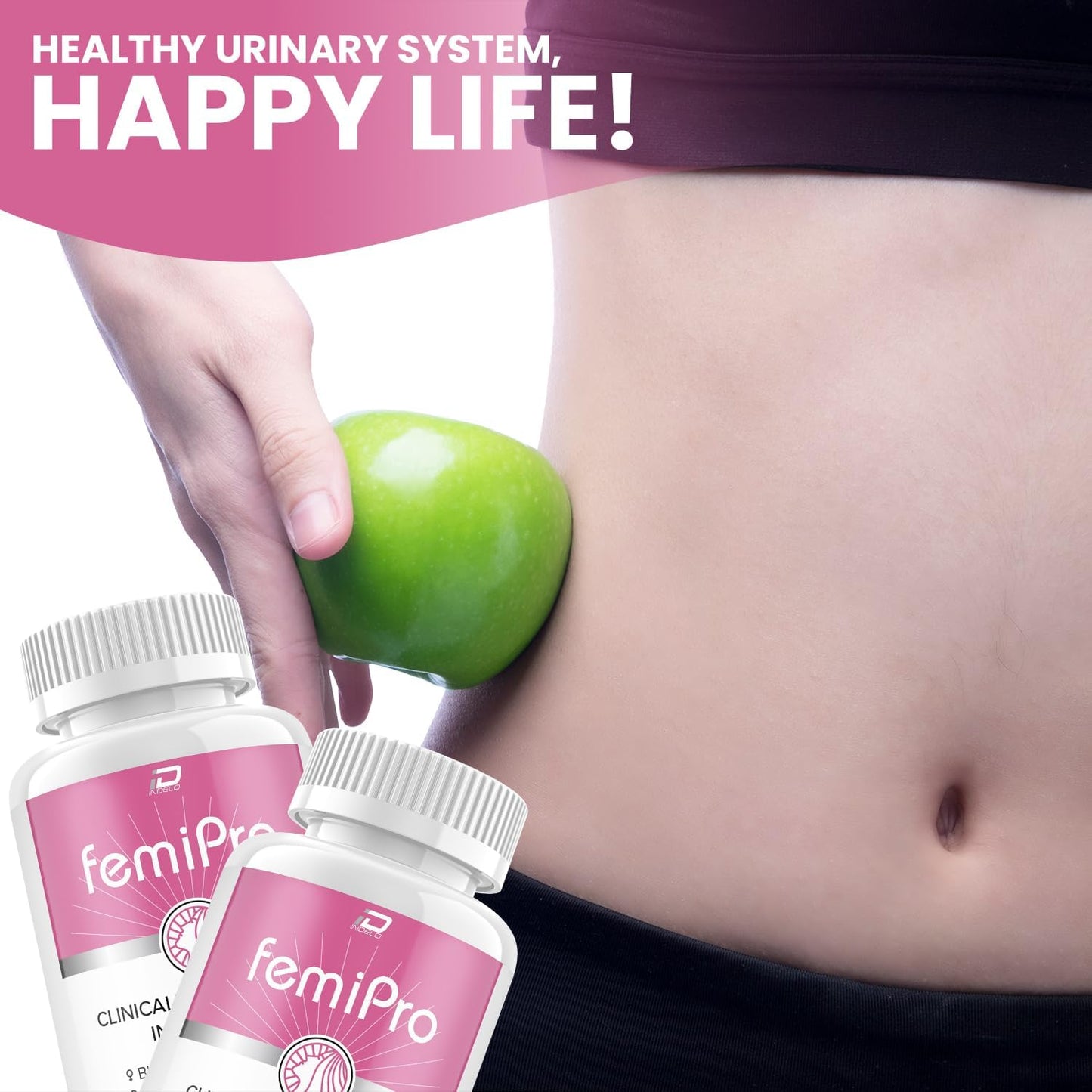 3 Pack Indelo FemiPro Bladder Support Supplement - 24 Hour Urinary Control with Microbiome Probiotic Pills for Bladder Health - Femie Pro Reviews