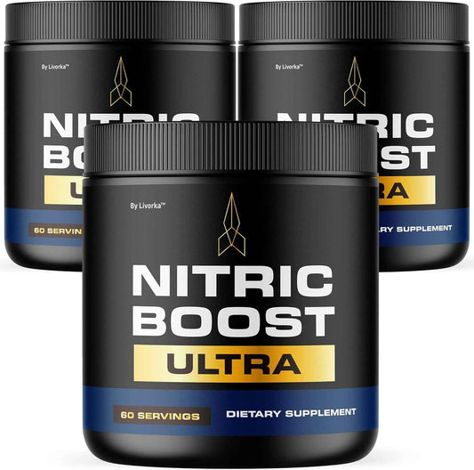 (3 Pack) Nitric Boost - Nitric Boost Ultra Purple Powder for Men, NitricBoostUltra Powder, Boost Energy and Support Active Lifestyles, 180 Servings for 3 Months