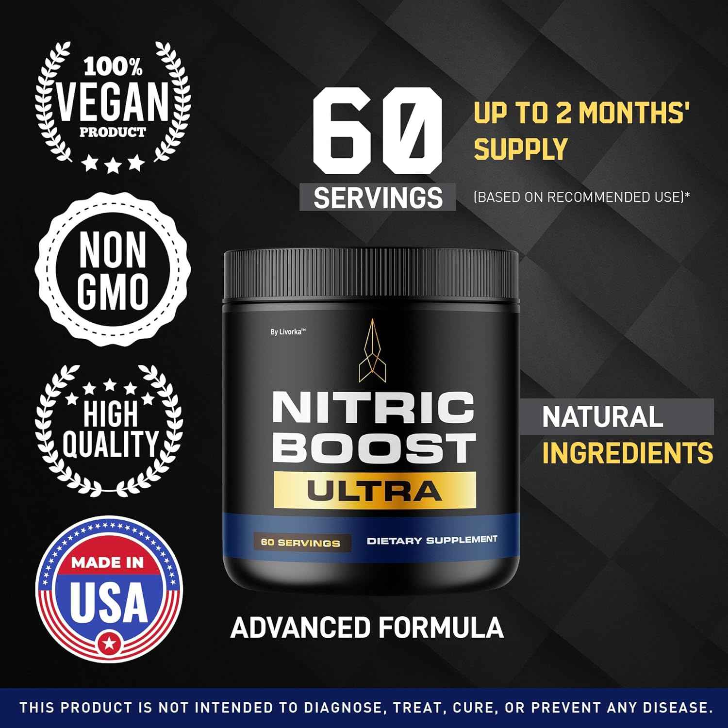 (3 Pack) Nitric Boost - Nitric Boost Ultra Purple Powder for Men, NitricBoostUltra Powder, Boost Energy and Support Active Lifestyles, 180 Servings for 3 Months