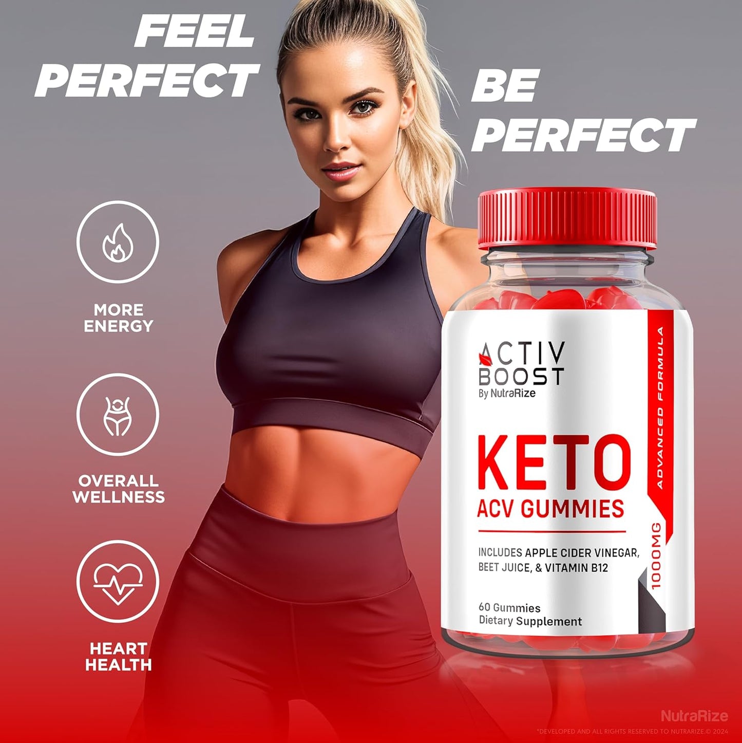 3-Pack NutraRize Activ Boost Keto ACV Gummies - Advanced  Slimming Formula  Supplement with Maximum Strength - 180 Gomitas Reviews