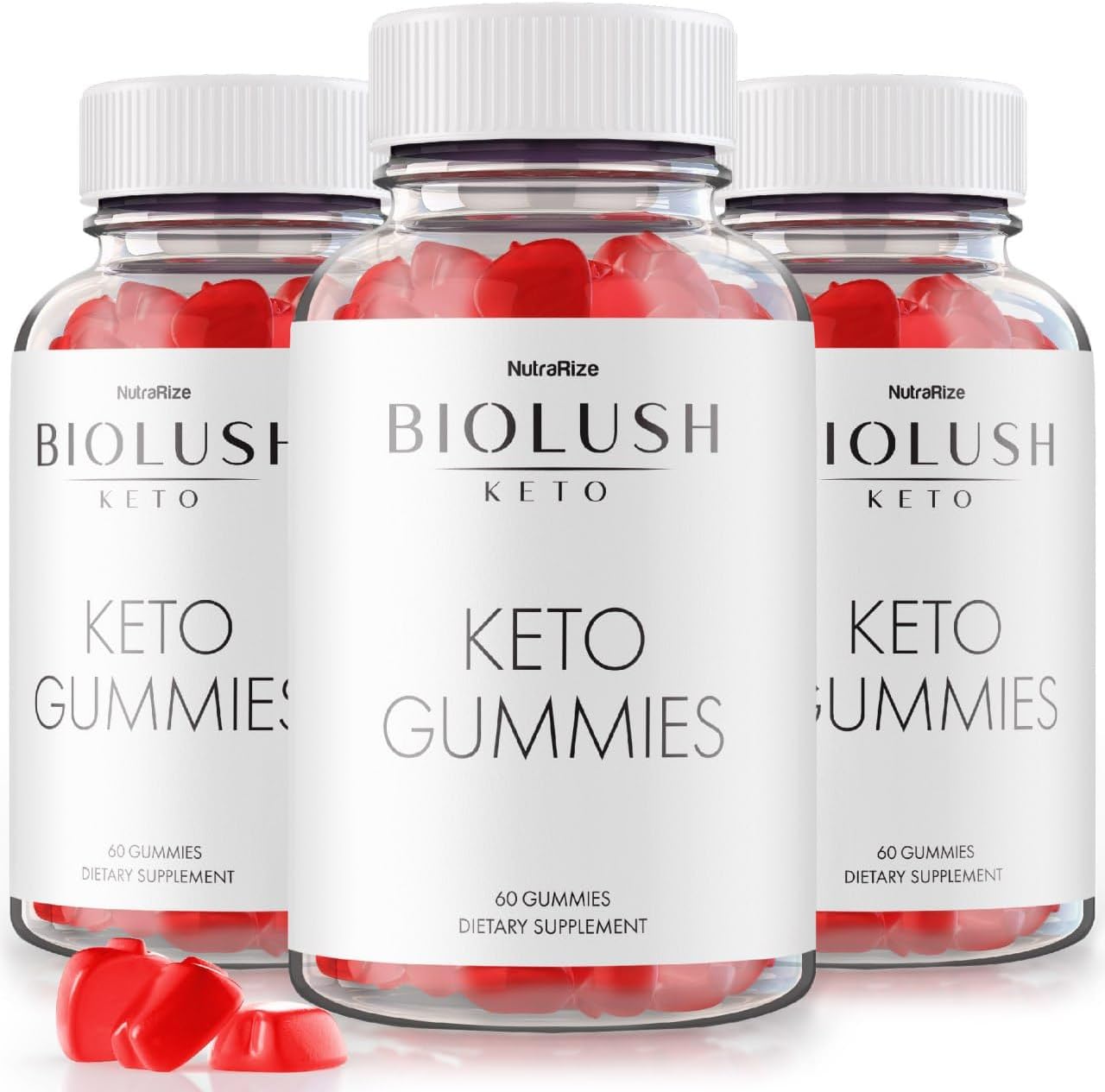 3 Pack NutraRize Biolush Keto Gummies - Advanced  Slimming Formula  Support with ACV - Maximum Strength Supplement - 180 Gummies