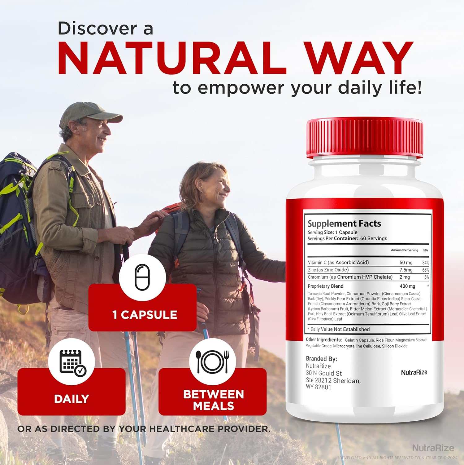 3 Pack NutraRize Gluco Ally Capsules - Comprehensive Blood Support Formula for Healthy Levels - All Natural Supplement (180 Capsules)