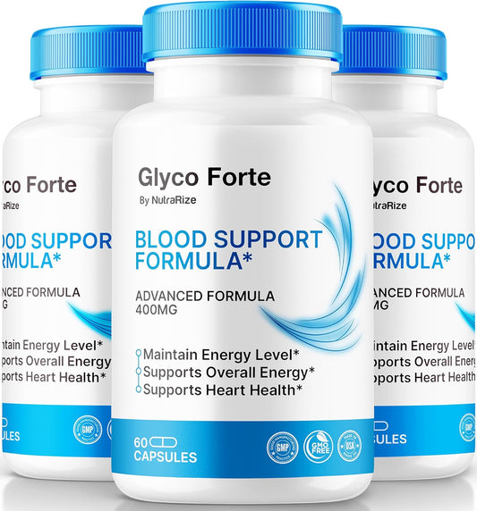 3 Pack NutraRize Glyco Forte Capsules - Official Formula for Overall Health, Natural Blood Circulation Support - Premium Pastillas Review (180 Caps)