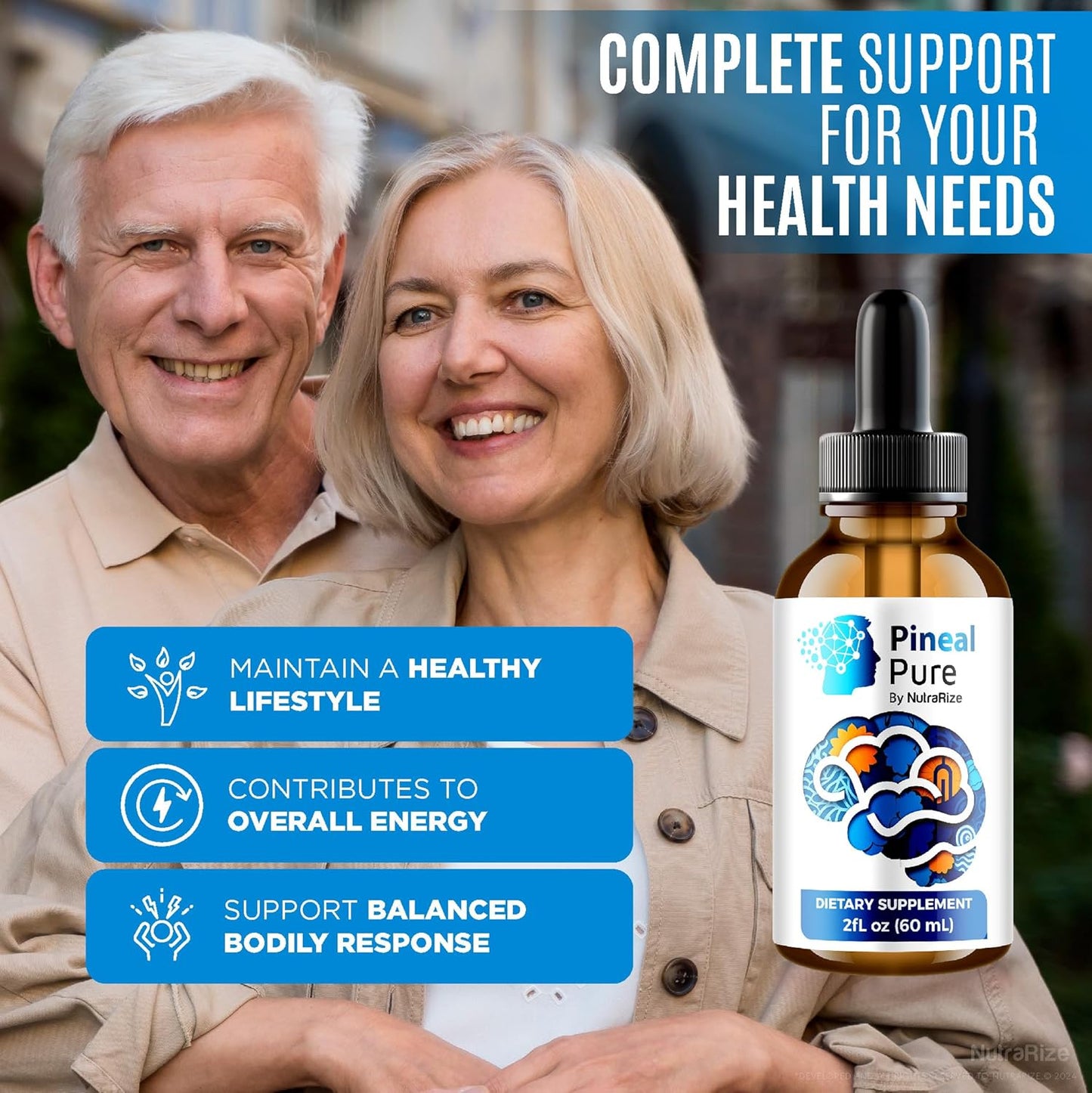 3 Pack NutraRize PinealPure Drops - Official Formula for Cognitive Wellness, Memory, Focus, Concentration - 90 Servings