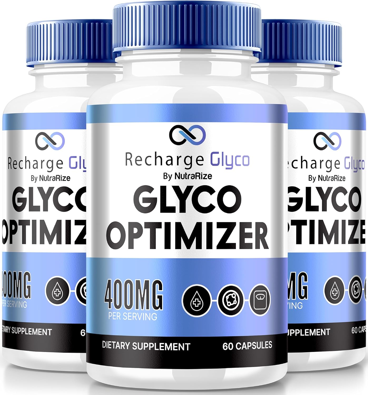 3 Pack NutraRize Recharge Glyco Capsules - All Natural Glyco Support for Health & Wellness - Official Glyco Optimizer - 180 Capsules