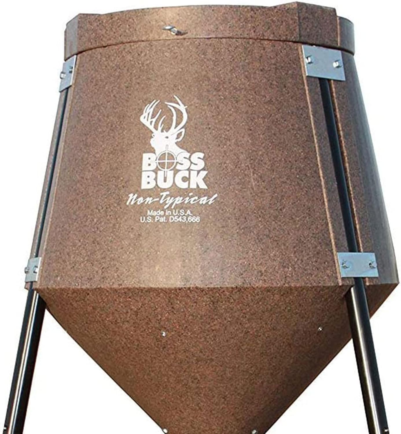 3 Pack of Boss Buck 200 lb Capacity Gravity Fed Tripod Feeder for Deer and Wildlife Attraction