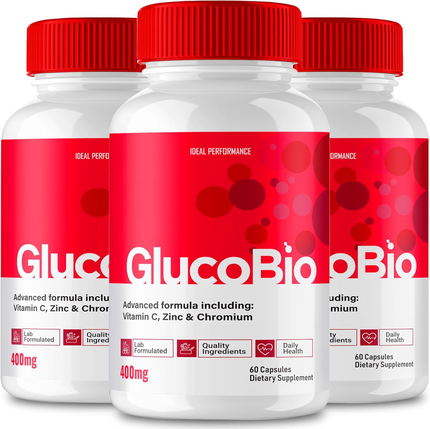 3-Pack of IDEAL PERFORMANCE GlucoBio Capsules: Reviews & Benefits for Gluco Health