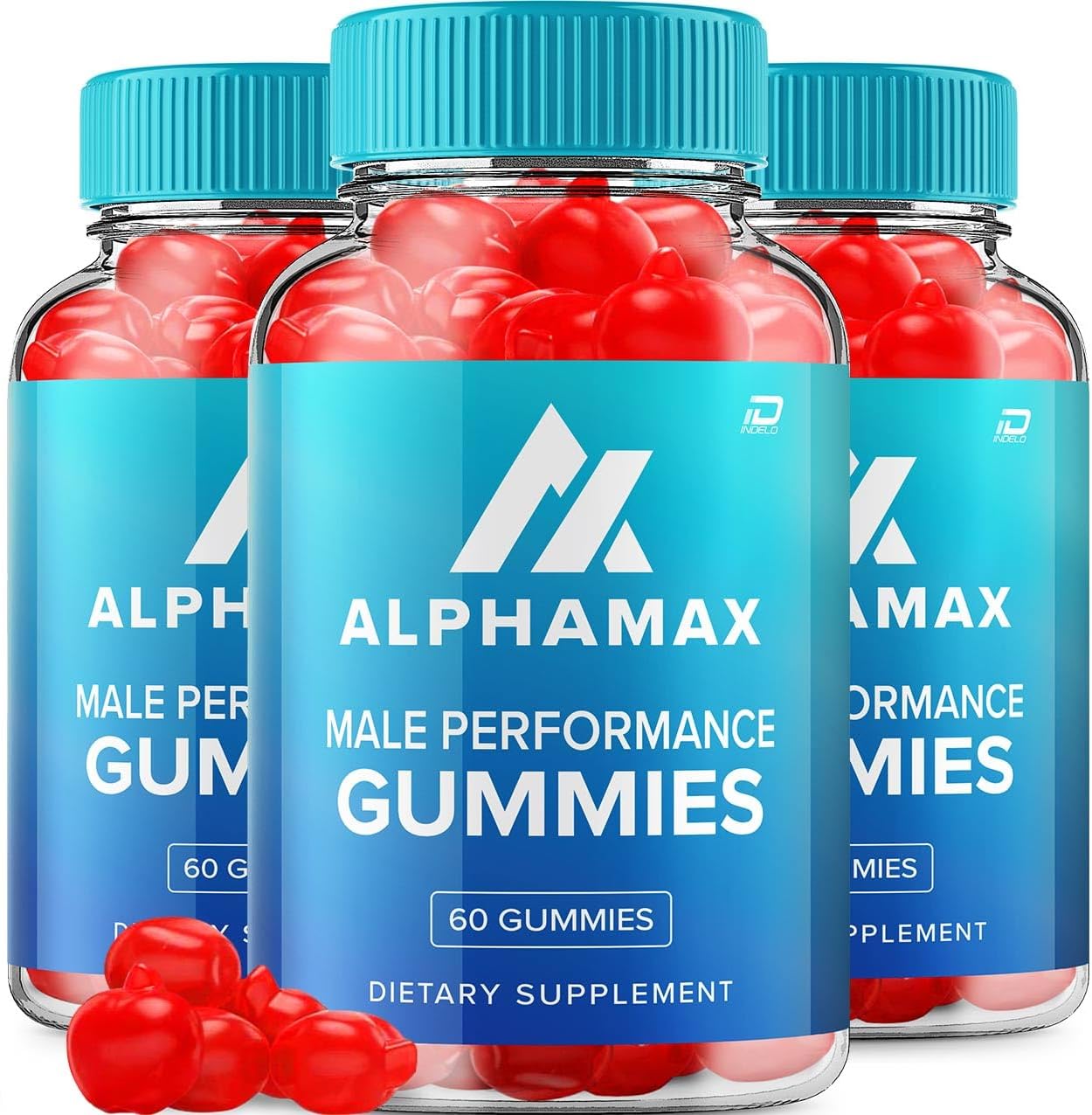 3 Pack of Indelo Alpha Max Gummies for Men - 1000MG Apple Cider Vinegar Gummies with Vitamin B12 for Male Performance - AlfaMax Gummies Reviews